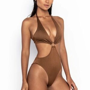 Sommer Ada One Piece cut out onepiece Swimsuit in Blue size M